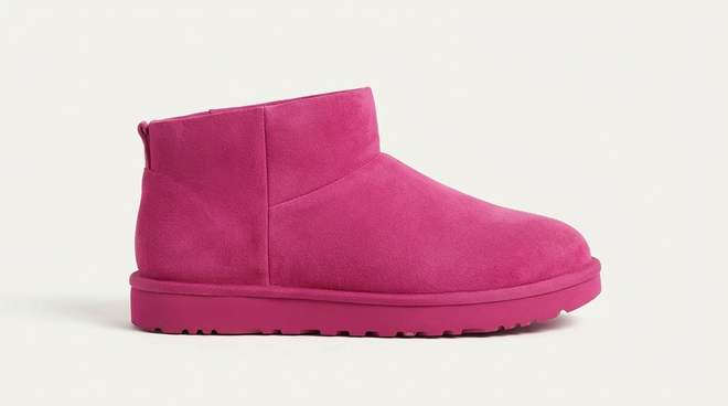 Ultra-low ankle boot, fuchsia PB03