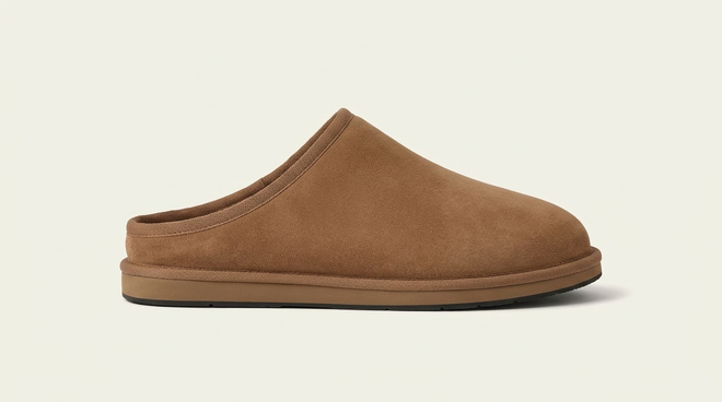Low mule slipper, sand chestnut PB16