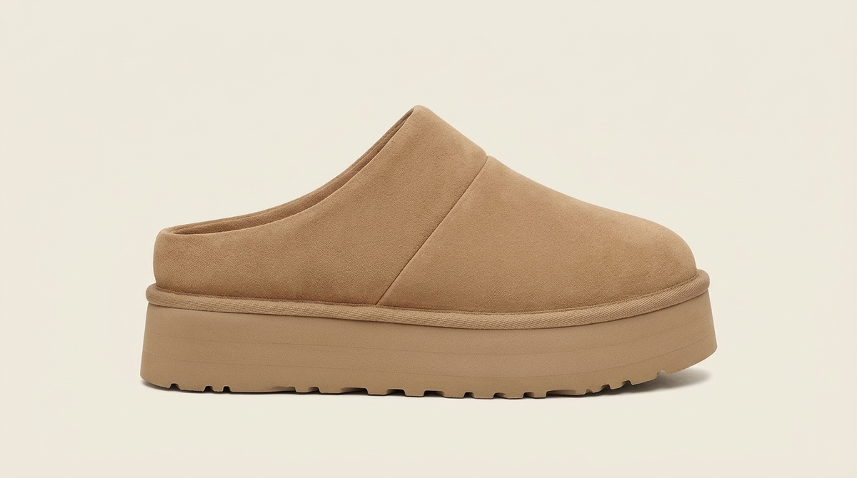 Platform slip-on slipper, sand PB27